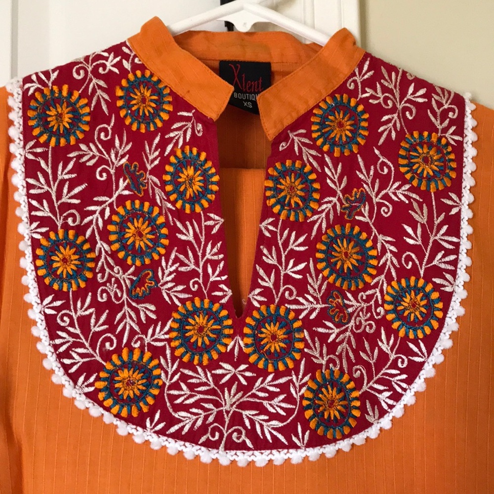 Orange shalwar kameez